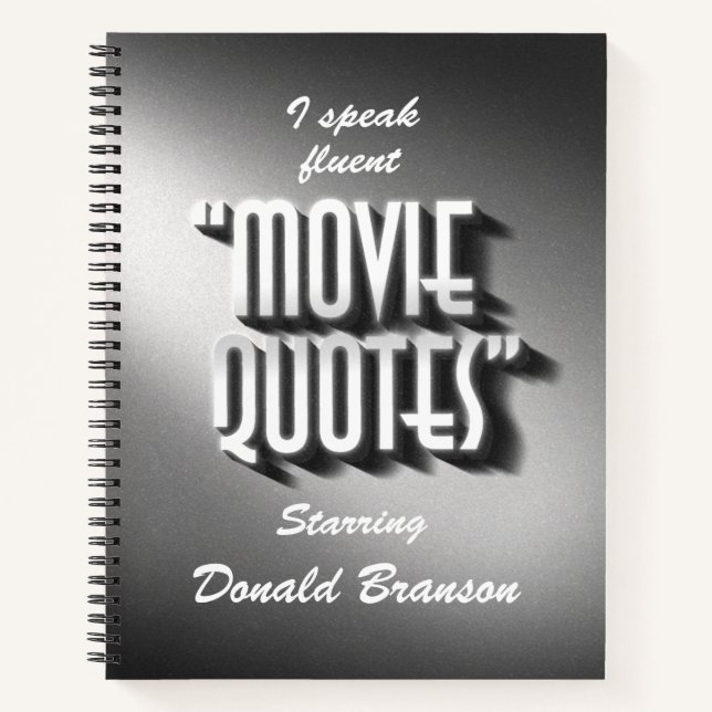 Personalisiertes Movie Quotes-Journal Notizbuch (Vorderseite)