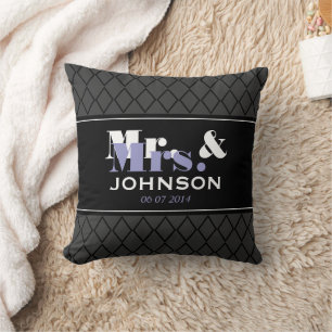 Personalisiertes Mr und Mrs Hochzeitskissen Kissen