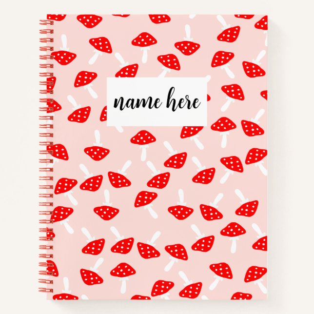 Personalisiertes Mushroom-Notebook Notizbuch (Vorderseite)