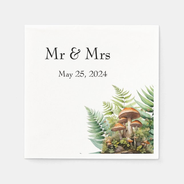 Personalisiertes Mushroom Paper Napkins Serviette (Vorderseite)