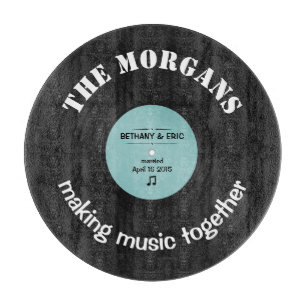 Personalisiertes Musikalbum Retro-Design Schneidebrett