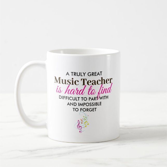 Personalisiertes Musiklehrer-Dankeschön-Geschenk Kaffeetasse (Links)