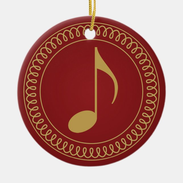 Personalisiertes Musiknote-Weihnachtsgeschenk 2011 Keramik Ornament (Vorne)