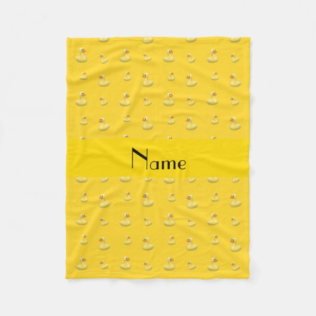 Personalisiertes Muster aus gelbem Gummi Fleecedecke (Vorderseite)