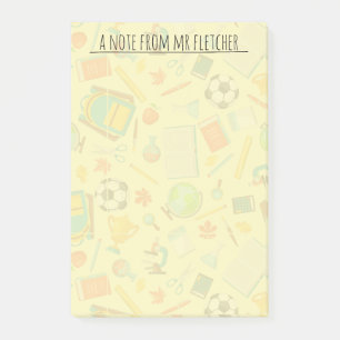 Personalisiertes Muster für Schulbedarf Post-it Klebezettel