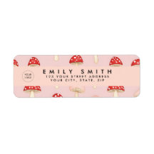 Personalisiertes Muster in Rosa Mushroom