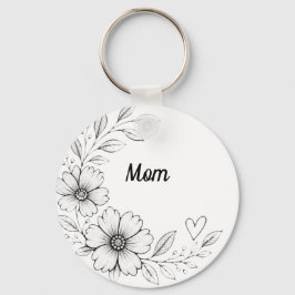 Personalisiertes Mutter-Blumen-Anhänger-Schlüssela Schlüsselanhänger