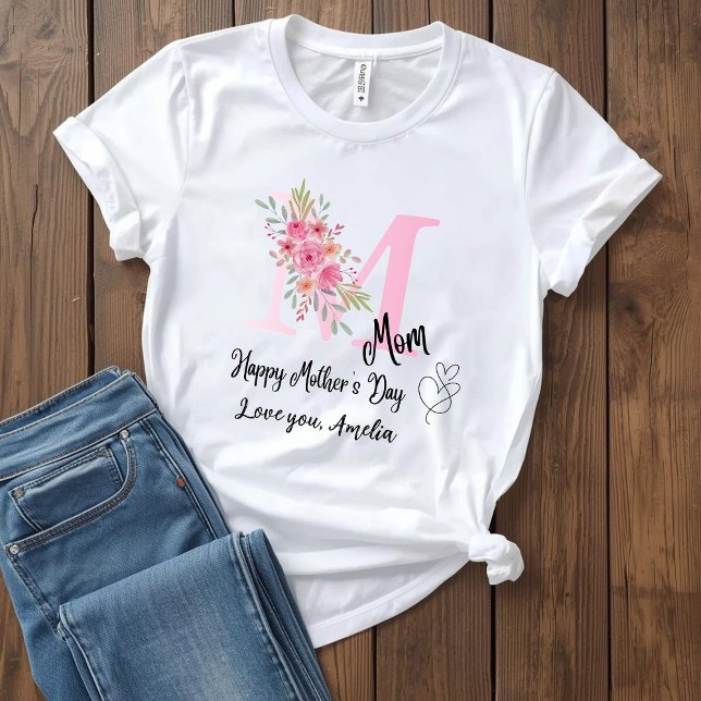 Personalisiertes Mütter-T-Shirt mit Initialen T-Shirt (Von Creator hochgeladen)