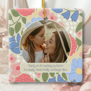 Personalisiertes Mutter-Tochter-Andenken-Ornament Keramikornament
