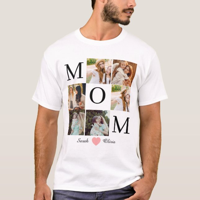 personalisiertes Mutterbild Mutterschaftstagsgesch T-Shirt (Vorderseite)