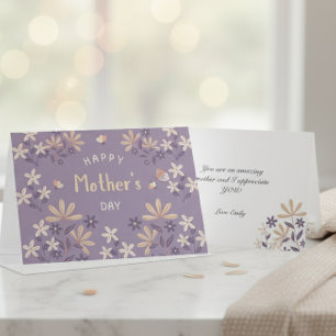 Personalisiertes Muttertags-Elegantes Blumen-Desig Einladung
