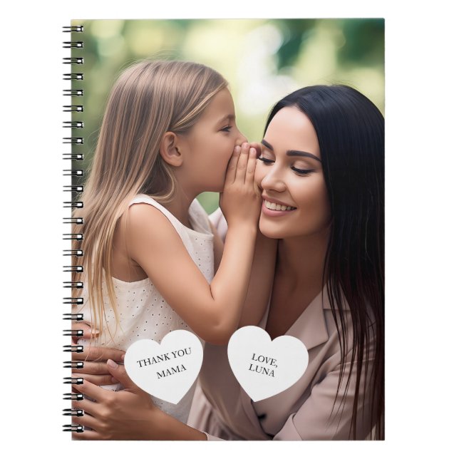 Personalisiertes Muttertags-Foto Notizblock (Vorderseite)
