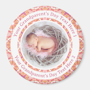 Personalisiertes Muttertags-Geschenk in Pfirsichro Magnet