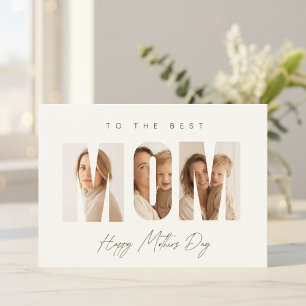 Personalisiertes Muttertagsfoto MOM Feiertagskarte