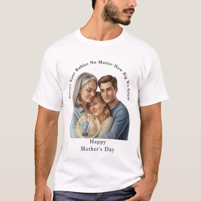 personalisiertes Muttertagsfoto  T-Shirt (Vorderseite)