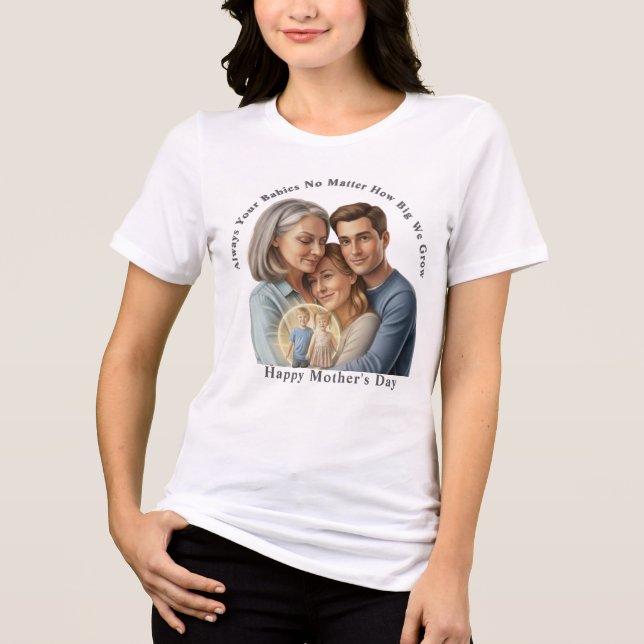 personalisiertes Muttertagsfoto  Tri-Blend Shirt (Vorderseite)