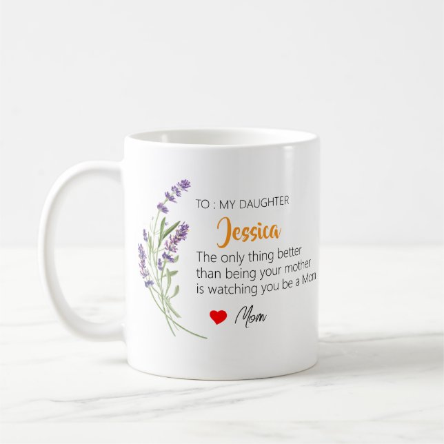 Personalisiertes Muttertagsgeschenk für die Tochte Kaffeetasse (Links)