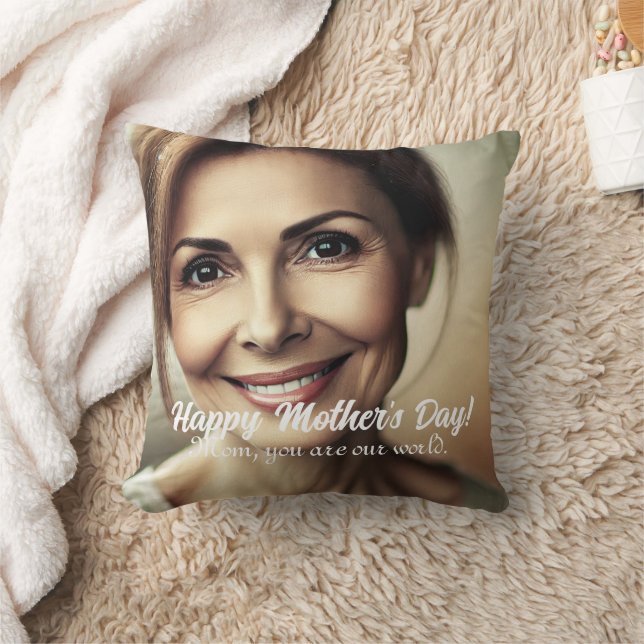 Personalisiertes Muttertagsgeschenk mit Foto Kissen (Decke)