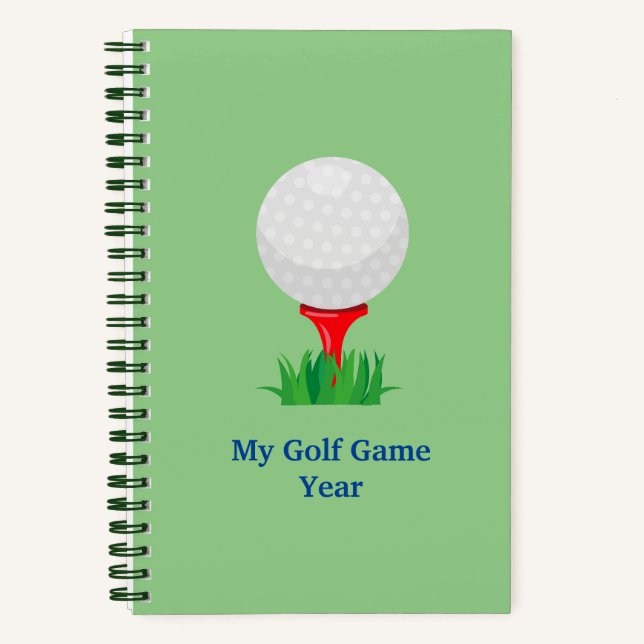 Personalisiertes My Golf Game Notebook Notizbuch (Vorderseite)