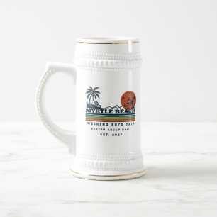 Personalisiertes Myrtle Beach-Wochenende-Junggesel Bierglas