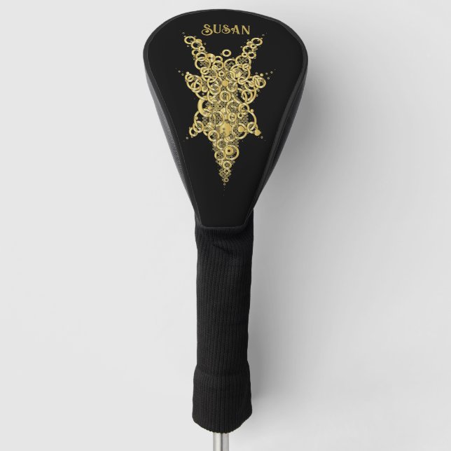 Personalisiertes Mystic Gold Golf Headcover (Vorderseite)