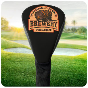 Personalisiertes NAME Altes Eichenfass Bierfass Br Golf Headcover