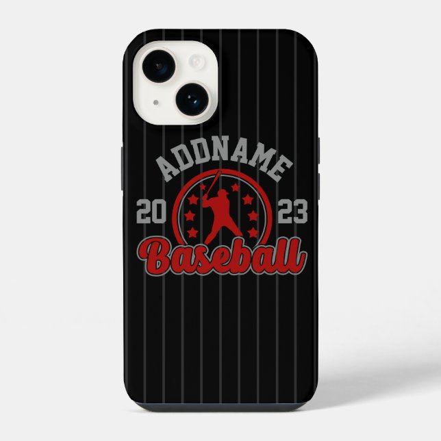 Personalisiertes NAME Baseball-Team-Spieler-Spiel iPhone Hülle (Rückseite)