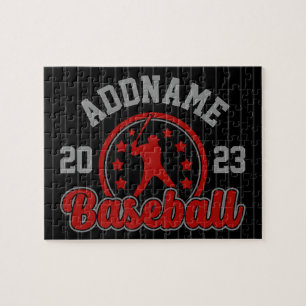 Personalisiertes NAME Baseball-Team Spieler Spiel Puzzle