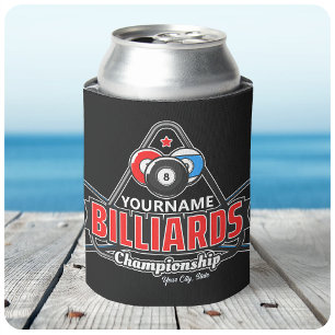 Personalisiertes NAME Billard 8 Ball Pool Queue Ra Dosenkühler
