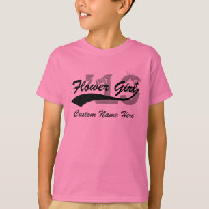 Personalisiertes Name & Jahr Flower Girl-Shirt T-Shirt