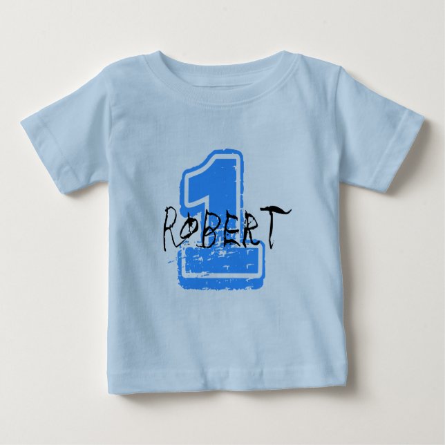 Personalisiertes Namen-und Alters-T-Shirt Baby T-shirt (Vorderseite)