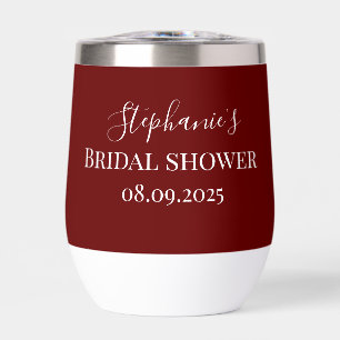Personalisiertes Namens-Bordeaux-Schrift-Monogramm
