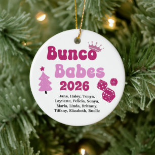 Personalisiertes Namens-Bunco-Babes-Ornament Keramik Ornament