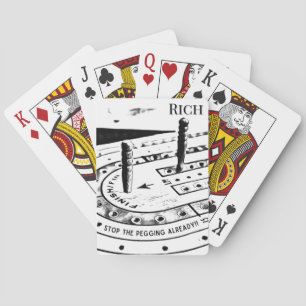 Personalisiertes Namens-Cribbage-Spiel Spielkarten