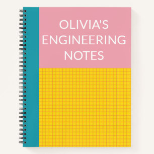 Personalisiertes Namens-Engineering-Graphenpapier Notizbuch