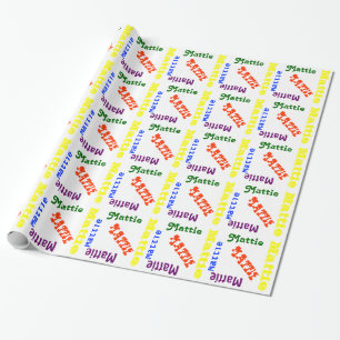 Personalisiertes Namens-Geschenkverpackungspapier Geschenkpapier