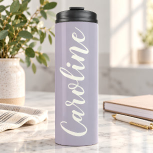 Personalisiertes Namens-Lavendel-Brautparty-Gesche Thermosbecher