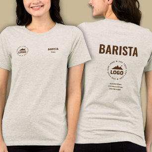 Personalisiertes Namens-Logo-Barista-Uniform-T-Shi Tri-Blend Shirt