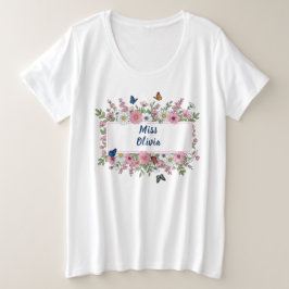 Personalisiertes Namens-Schul-Shirt für Lehrer als Große Größe T-Shirt