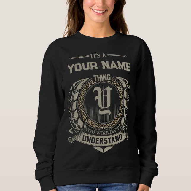 Personalisiertes Namens-Shirt, benutzerdefinierter Sweatshirt (Vorderseite)