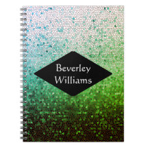 Personalisiertes Namens-Spiralnotizbuch mit Glitte