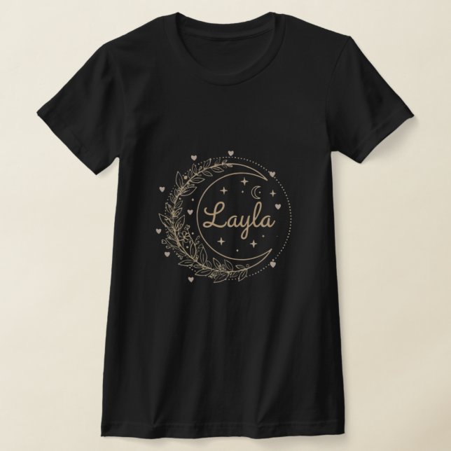 Personalisiertes Namens-T-Shirt - Eleganter Halbmo T-Shirt (Ablage )