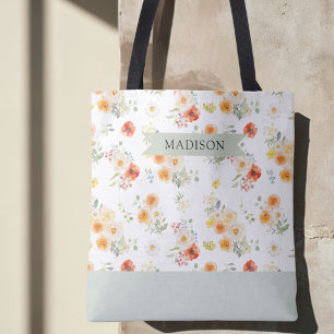 Personalisiertes Namens-Wasserfarben-Sonnenblumen-