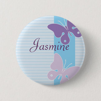 Personalisiertes NamensAbzeichen - Schmetterlinge Button