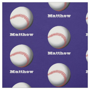 Personalisiertes Namensbaseball-Muster Stoff