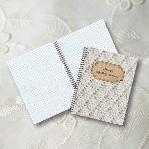 Personalisiertes Namensgarn-Muster-Strickjournal Notizbuch