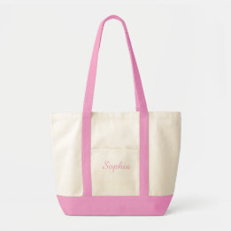 Personalisiertes Namensgeschenk in Rosa Tragetasche