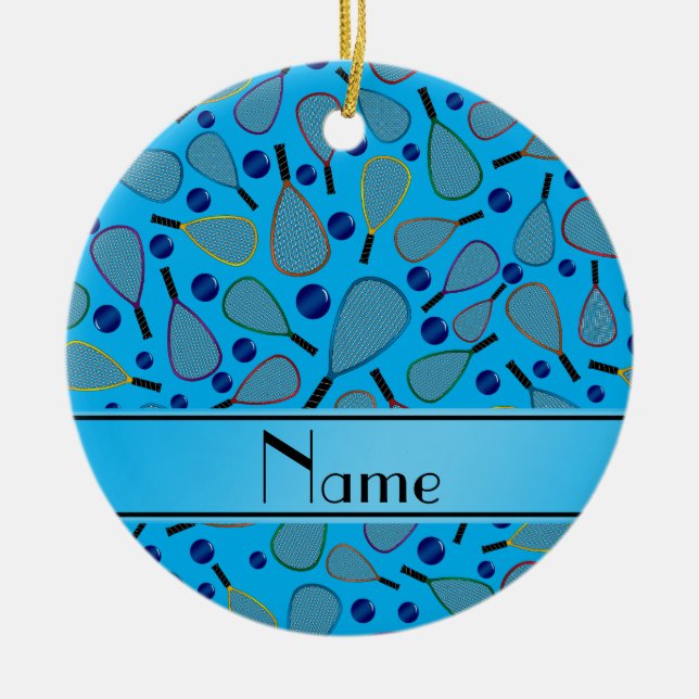 Personalisiertes Namenshimmelblau Keramikornament (Vorne)