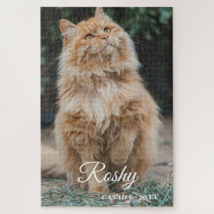 personalisiertes Namenskatzen-Foto-Puzzle Puzzle