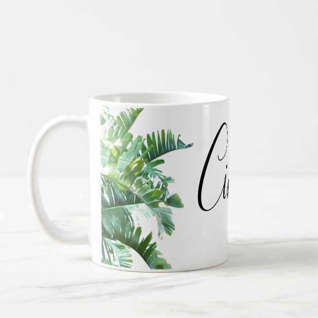personalisiertes Namensmit Monogramm auch Kaffeetasse (Links)